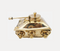 Brass Tank Miniature For Children Playing 0.86Kg